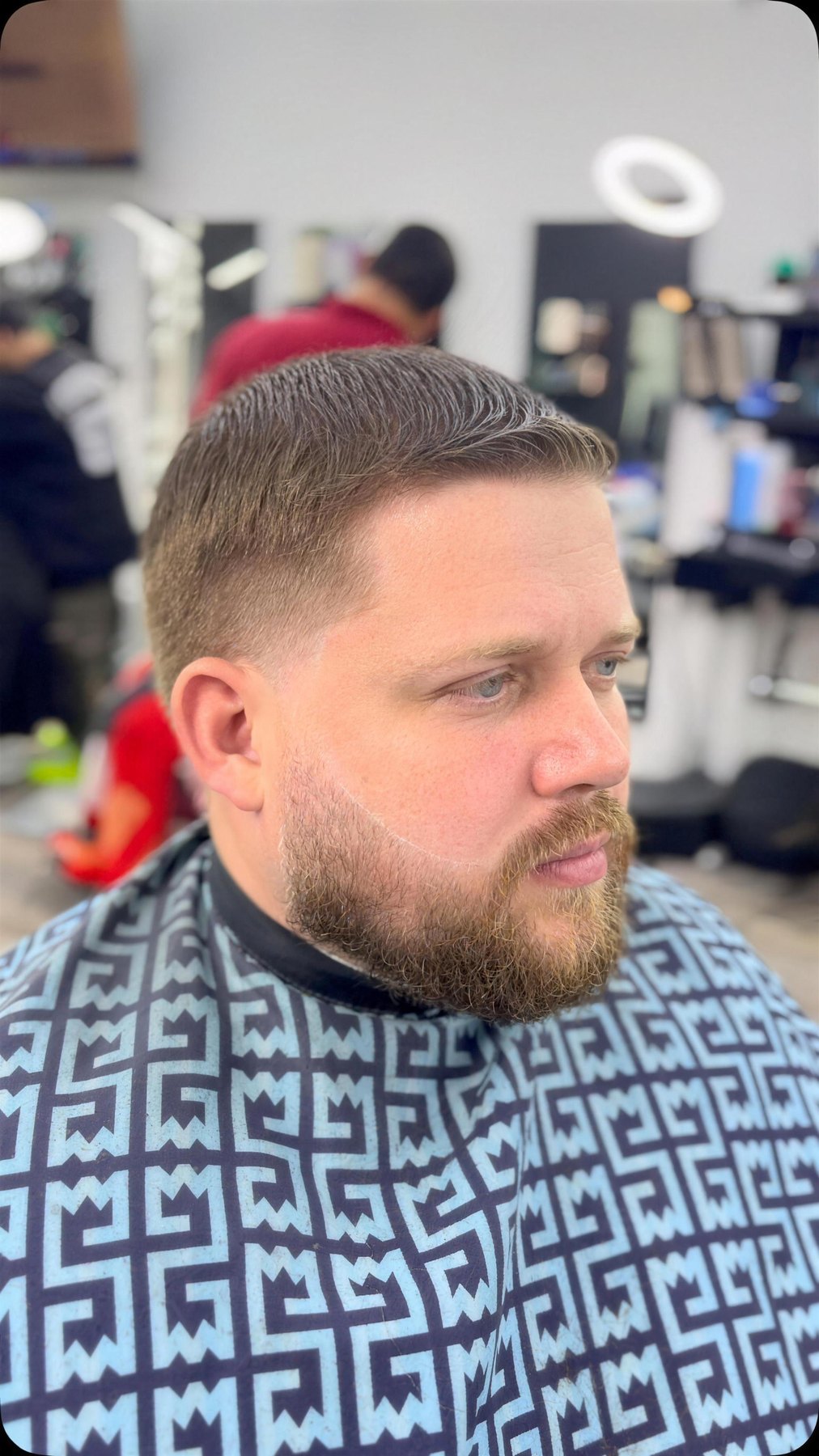 Real T-Low client with a fresh taper and beard line-up